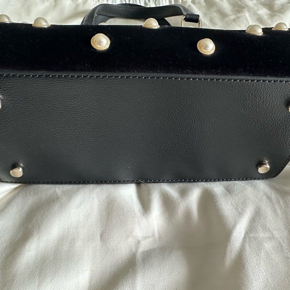 NWOT Kate Spade Black Velvet w/ Pearls Purse - Picture 6 of 8